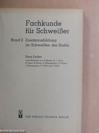 Fachkunde für Schweisser 2.