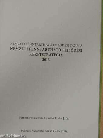 Nemzeti fenntartható fejlődési keretstratégia 2013