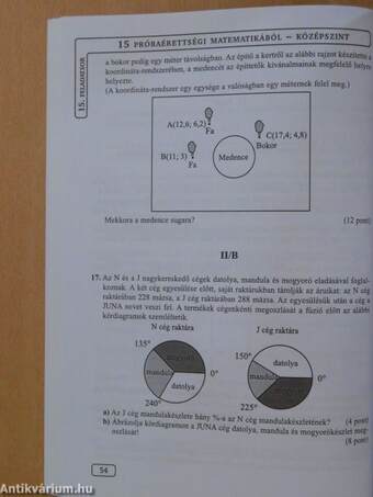 15 próbaérettségi matematikából