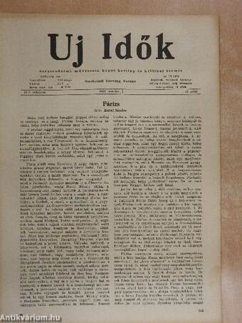 Uj Idők 1939. március 5.