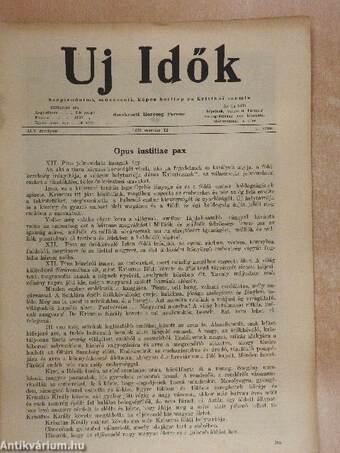 Uj Idők 1939. március 12.