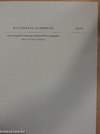 Gutenberg-Jahrbuch 2010