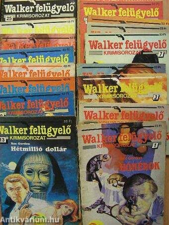 "17 kötet a Walker felügyelő krimisorozatból (nem teljes sorozat)"