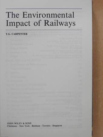 The Environmental Impact of Railways (dedikált példány)