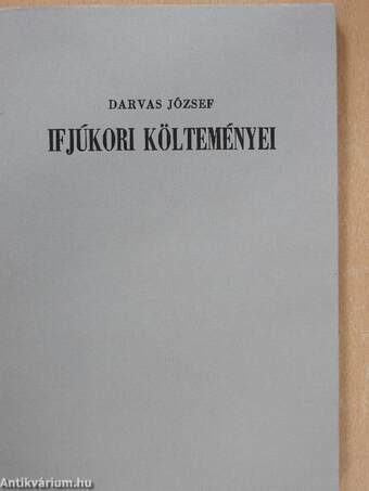 Darvas József ifjúkori költeményei