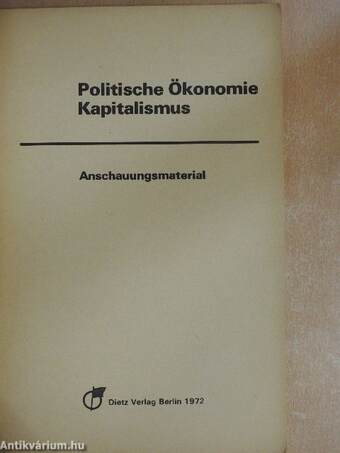 Politische Ökonomie - Kapitalismus