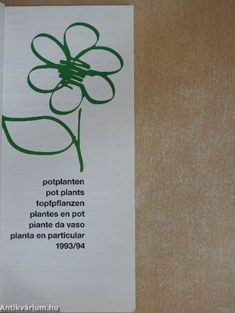 Potplanten/Pot Plants/Topfpflanzen/Plantes de pot/Piante de vaso/Planta en particular 1993/94