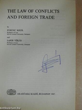 The Law Of Conflicts And Foreign Trade