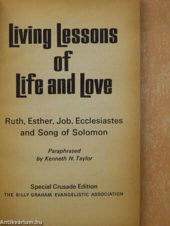 Living Lessons of Life and Love