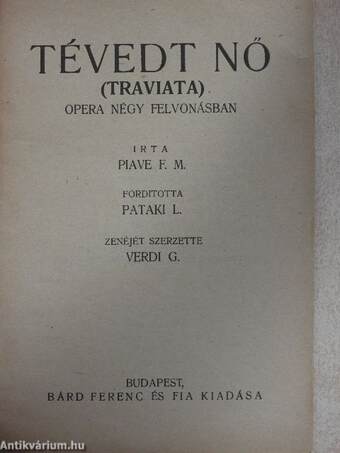 Tévedt nő (Traviata)