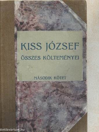 Kiss József összes költeményei II. (töredék)