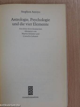 Astrologie, Psychologie und die vier Elemente