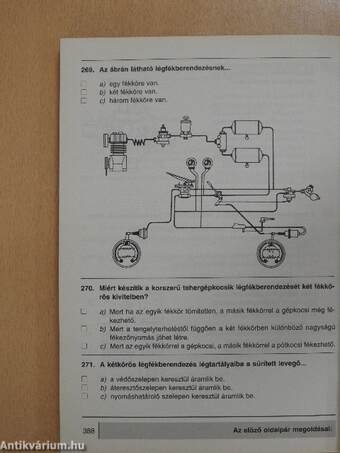 A járművezetői vizsga teszt-kérdéseinek gyűjteménye
