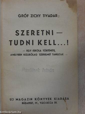 Szeretni - tudni kell...!