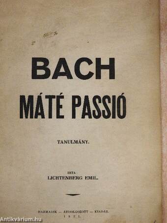 Bach: Máté passió