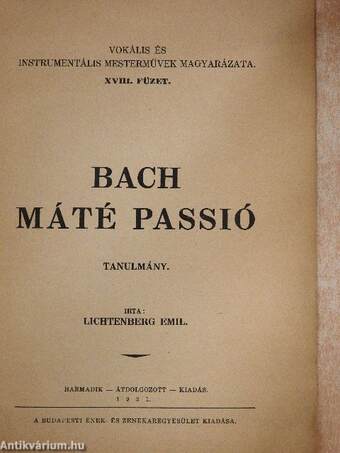 Bach: Máté passió