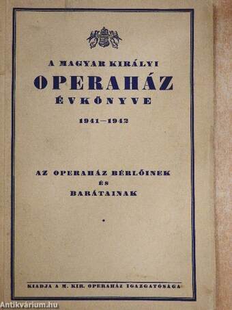 A Magyar Királyi Operaház évkönyve 1941-1942