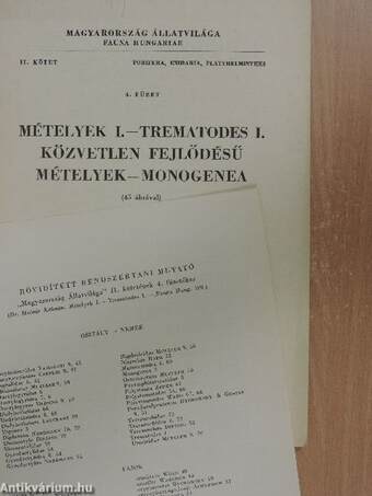 Mételyek I. - Trematodes I.