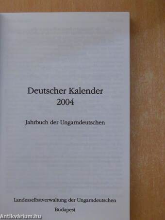 Deutscher Kalender 2004