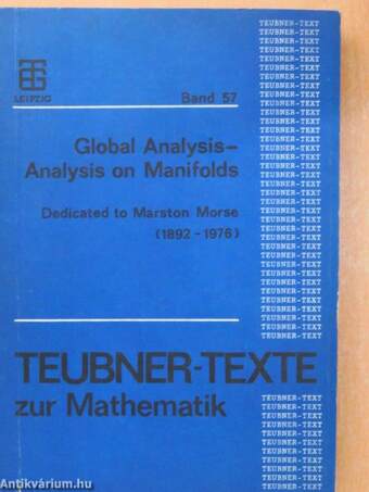 Global Analysis - Analysis on Manifolds