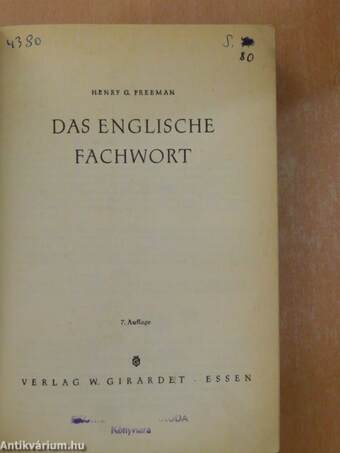 Das Englische Fachwort