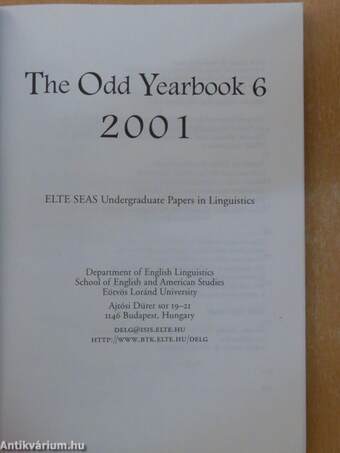 The Odd Yearbook 6 2001