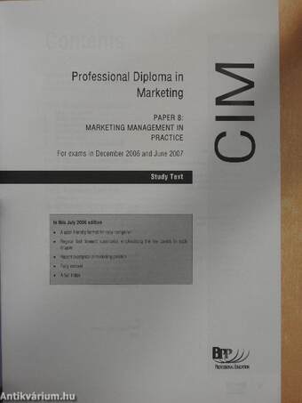 CIM Professional Diploma in Marketing - Study test