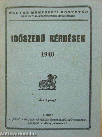 Időszerű kérdések 1940