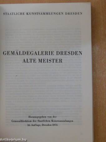 Gemäldegalerie Dresden Alte Meister