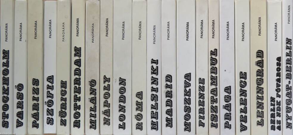 "20 kötet a Panoráma külföldi városkalauzok sorozatból (nem teljes sorozat)"