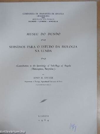 Museu do dundo/Subsídios para o Estudo da biologia na Lunda