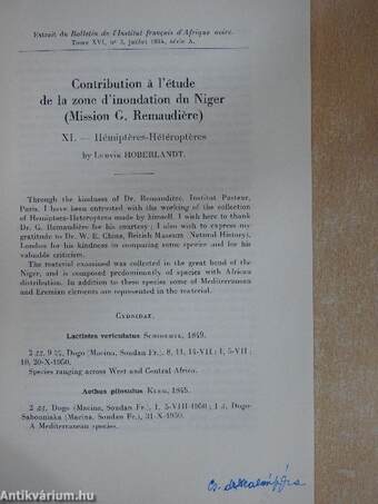 Contribution á l'étude de la zone d'inondation du Niger