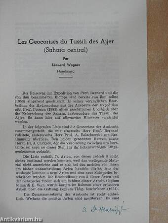 Les Geocorises du Tassili des Ajjer