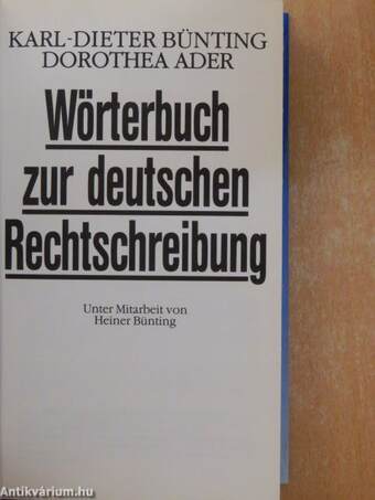 Wörterbuch zur deutschen Rechtschreibung