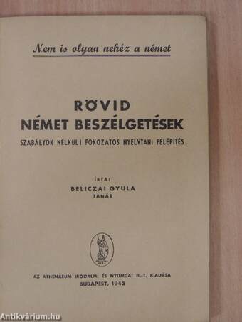 Rövid német beszélgetések