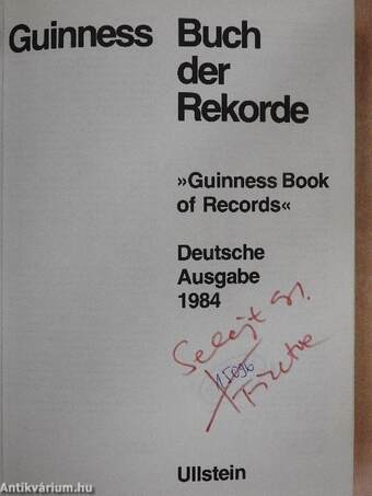 Guinness Buch der Rekorde 1984