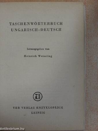 Taschenwörterbuch Ungarisch-Deutsch