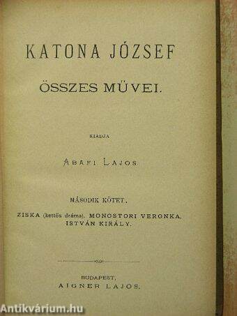 Katona József összes művei II.