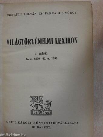 Világtörténelmi lexikon I-II.