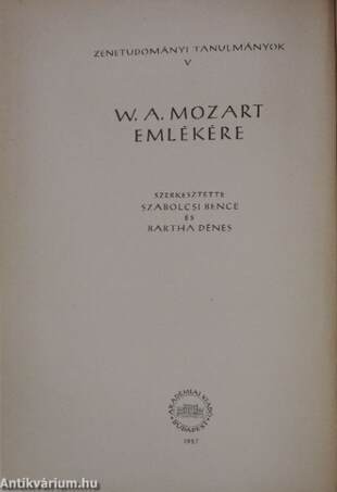 W. A. Mozart emlékére