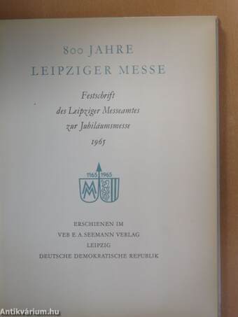 800 Jahre Leipziger Messe