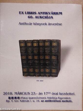 Ex Libris Antikvárium 60. aukciója