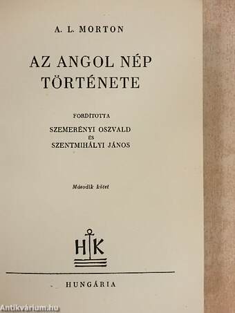 Az angol nép története I-II.