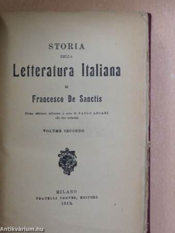 Storia della letteratura italiana I-II.