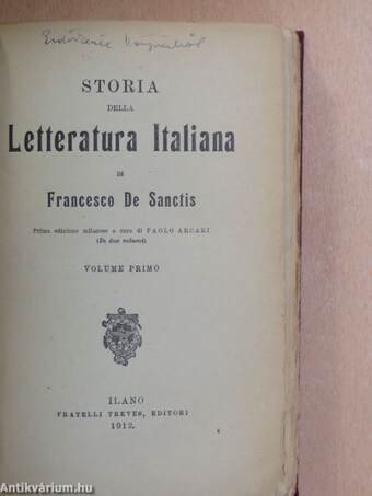 Storia della letteratura italiana I-II.