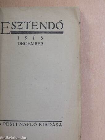 Esztendő 1918. december