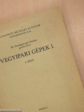 Vegyipari gépek I/2.