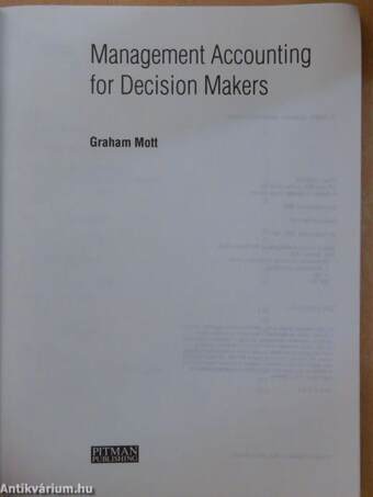 Management Accounting for Decision Makers