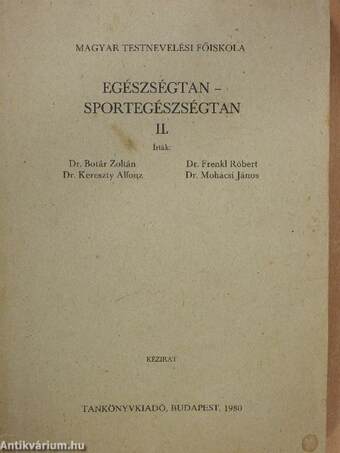 Egészségtan - sportegészségtan II.