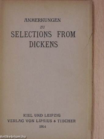 Selections from Dickens/Wörterbuch zu Selections from Dickens/Anmerkungen zu Selections from Dickens